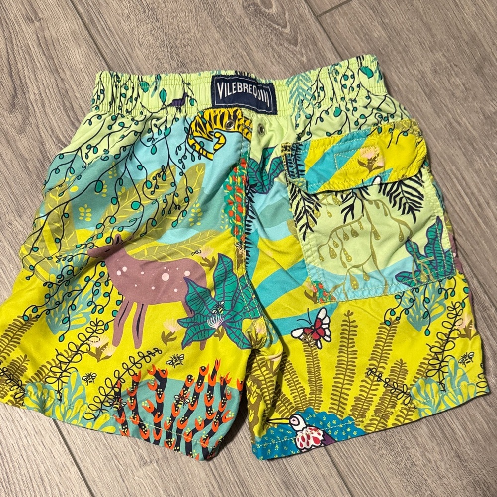 Vilebrequin Kids' Tropical Animal Print Swim Shorts
